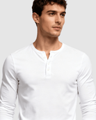 V - Neck Long Sleeve Cotton Shirt - Crown & Envy